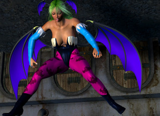 Картинка 3д+графика существа+ creatures девушка демон фон взгляд