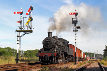 Картинка техника паровозы паровоз рельсы дорога железная