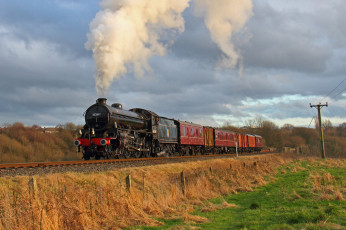 Картинка техника паровозы рельсы дорога железная паровоз