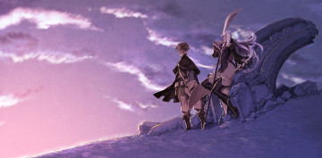 Картинка bravely+second аниме оружие +техника +технологии magnolia arch bravely second небо девушка арт парень miwa shirow