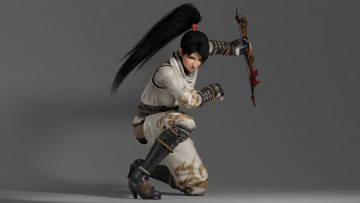 Картинка 3д+графика аниме+ anime девушка взгляд фон волосы лук