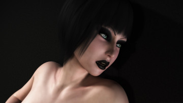 Картинка 3д+графика портрет+ portraits фон взгляд девушка