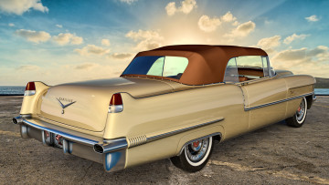 Картинка автомобили 3д 1956г фон cadillac