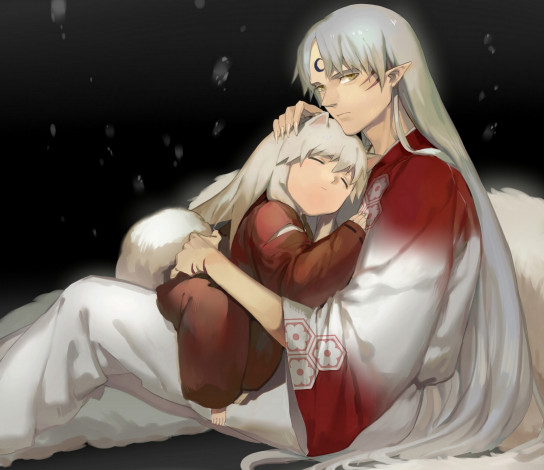 Обои картинки фото аниме, inuyasha, арт, par, sesshomaru, парень, мальчик, хвост, ушки