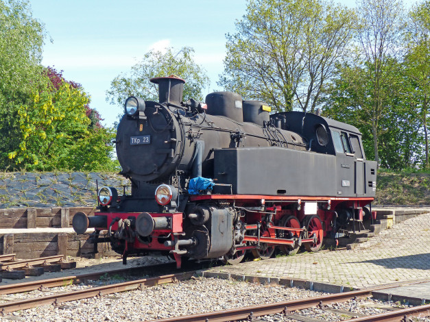 Обои картинки фото техника, паровозы, паровоз, рельсы, дорога, железная