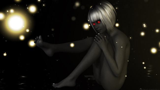 Обои картинки фото 3д графика, существа , creatures, вампир, фон, взгляд