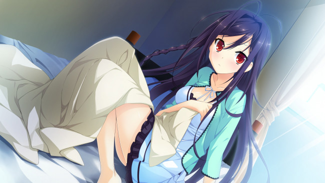 Обои картинки фото koisuru natsu no last resort, аниме, unknown,  другое, девушка, арт, kouzaki, umi, koisuru, natsu, no, last, resort, marui, брюнетка