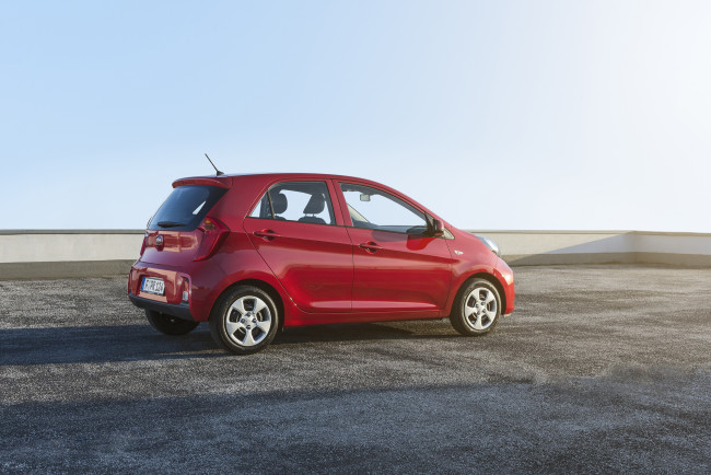 Обои картинки фото автомобили, kia, красный, 2015г, picanto, 5-door, ta