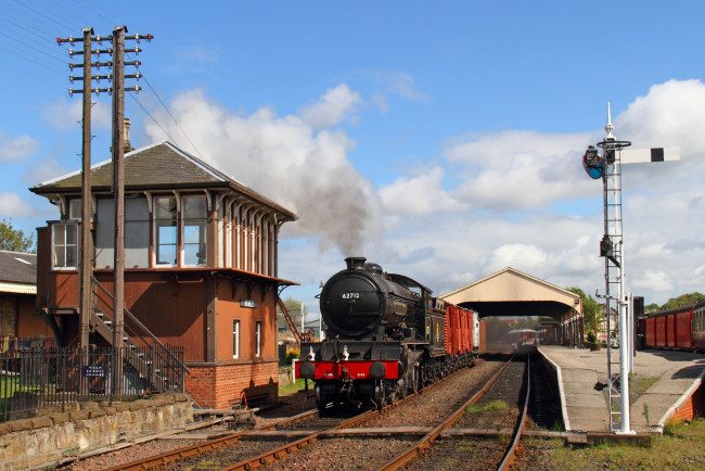 Обои картинки фото техника, паровозы, дорога, железная, паровоз, рельсы