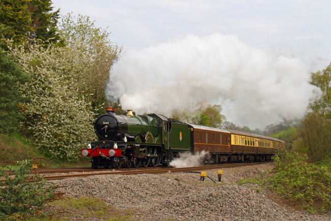 Обои картинки фото техника, паровозы, паровоз, дорога, железная, рельсы