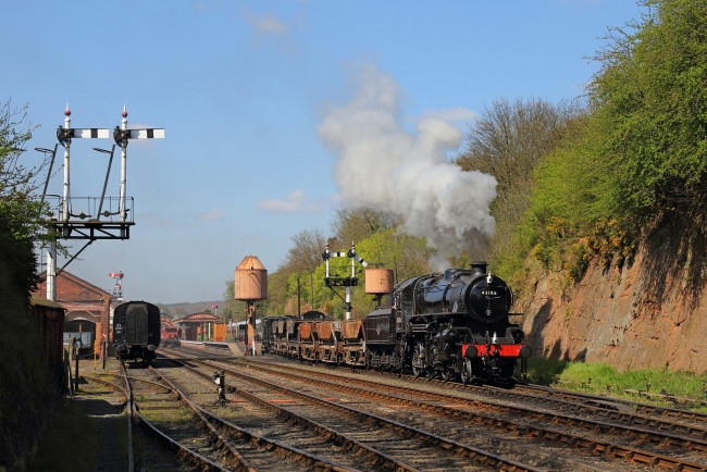 Обои картинки фото техника, паровозы, паровоз, рельсы, дорога, железная