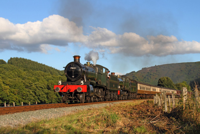 Обои картинки фото техника, паровозы, паровоз, рельсы, железная, дорога