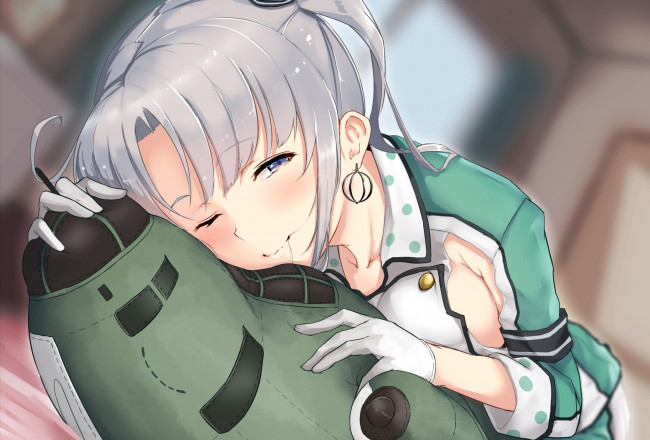 Обои картинки фото аниме, kantai collection, kantai, collection, akitsushima, kancolle, chizurusou, iduru, 39, арт, девушка