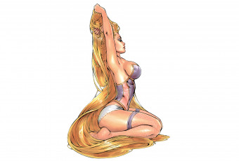 Картинка рисованное люди волосы девушка фон