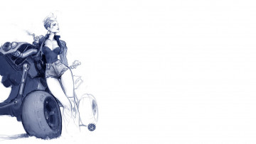 Картинка рисованное комиксы девушка фон сигарета