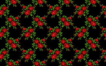 Картинка рисованное цветы розы узор