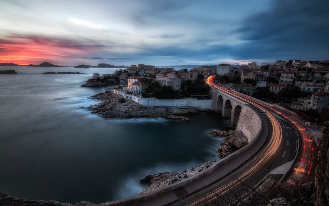 Обои картинки фото города, - панорамы, город, мост