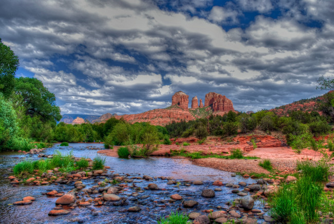 Обои картинки фото природа, реки, озера, горы, река, лес