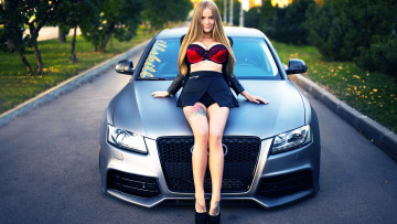 Картинка автомобили -авто+с+девушками audi
