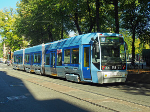 Картинка техника трамваи мостовая рельсы