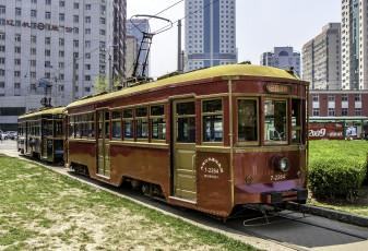 Картинка техника трамваи рельсы мостовая