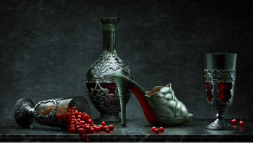 Картинка еда натюрморт стакан графин темный фон