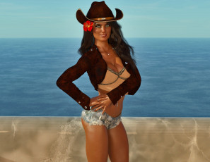 Картинка 3д+графика люди+ people фон взгляд девушка