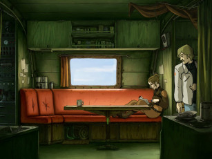 Картинка видео+игры a+new+beginning женщина мужчина стол диван комната