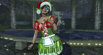 Картинка 3д+графика праздники+ holidays фон взгляд девушка