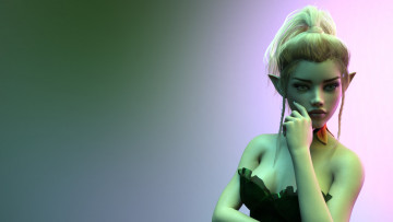 Картинка 3д+графика эльфы+ elves фон взгляд эльфийка