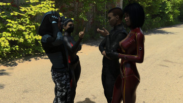 Картинка 3д+графика люди+ people фон взгляд девушки