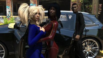 Картинка 3д+графика люди+ people фон взгляд девушки