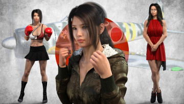 Картинка 3д+графика спорт+ sport фон взгляд девушка