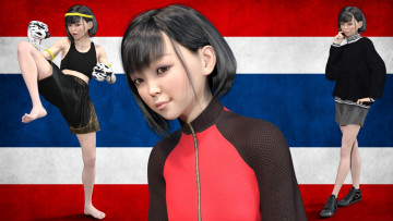 обоя 3д графика, спорт , sport, фон, взгляд, девушка