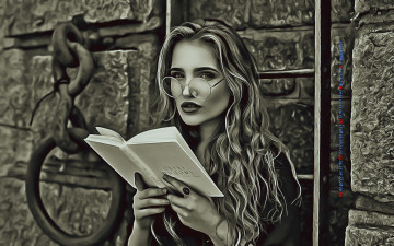 Картинка календари компьютерный+дизайн книга очки девушка