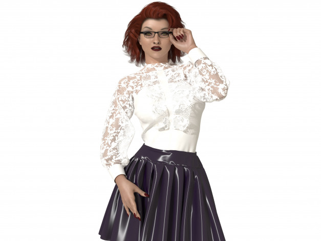 Обои картинки фото 3д графика, люди , people, фон, взгляд, девушка