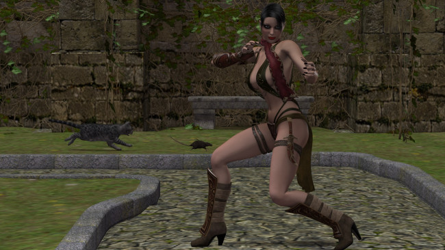 Обои картинки фото 3д графика, фантазия , fantasy, фон, взгляд, девушка