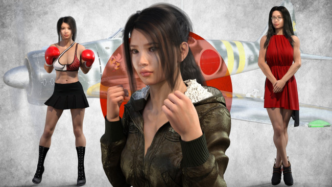 Обои картинки фото 3д графика, спорт , sport, фон, взгляд, девушка