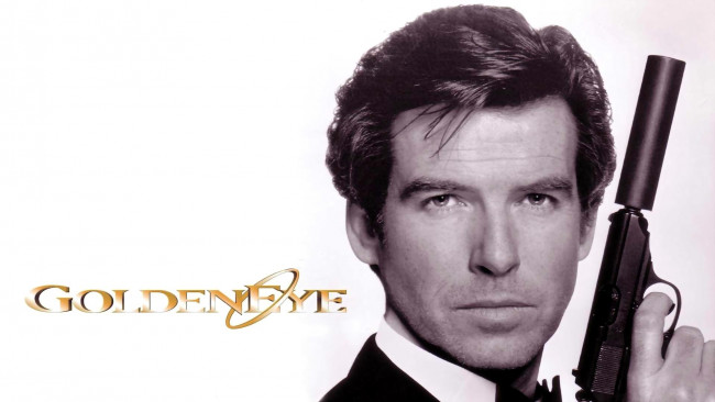 Обои картинки фото кино фильмы, 007,  golden eye, оружие, костюм, джеймс, бонд