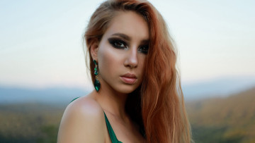 Картинка девушки -+рыжеволосые+и+разноцветные красивая девушка