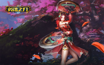 Картинка видео+игры heroes+evolved девушка оружие листья дерево