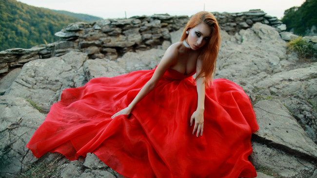 Обои картинки фото девушки, - рыжеволосые и разноцветные, красивая, девушка