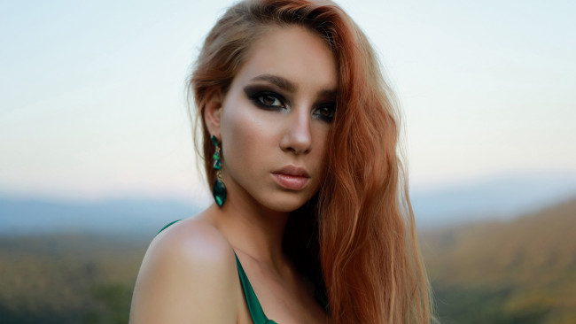 Обои картинки фото девушки, - рыжеволосые и разноцветные, красивая, девушка