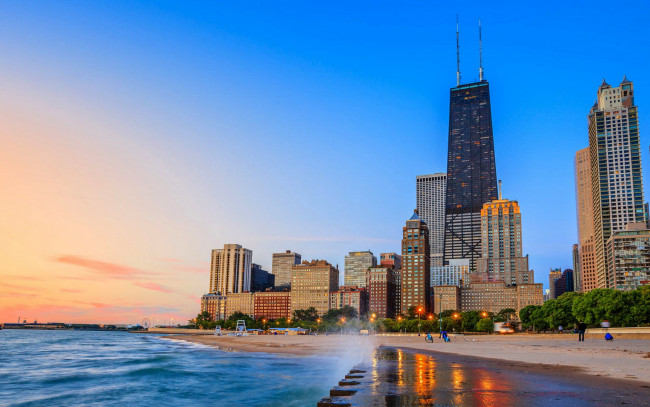 Обои картинки фото города, чикаго , сша, небоскребы