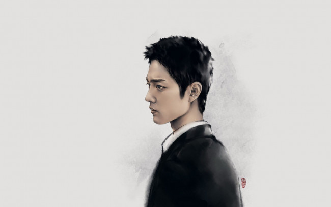 Обои картинки фото рисованное, люди, сяо, чжань, актер