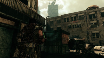 Картинка видео+игры afterfall +insanity человек здания двор