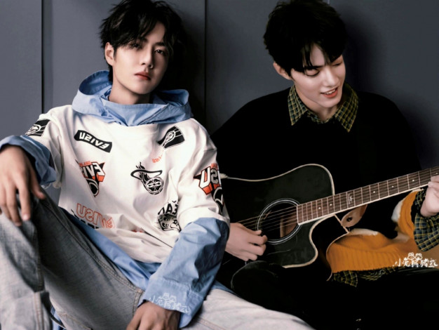 Обои картинки фото разное, компьютерный дизайн, ван, ибо, сяо, чжань, гитара