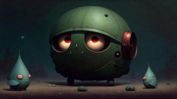 Картинка фэнтези роботы +киборги +механизмы нейросети графика нейроарт ai art нейронные сети рисунки нейро искусство