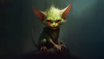 Картинка фэнтези существа кот гоблин