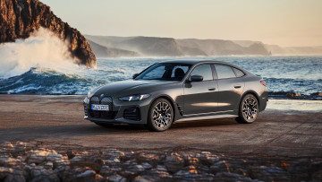 Картинка bmw+i4+edrive40+m+sport+2024 автомобили bmw i4 edrive40 m sport побережье седан бмв